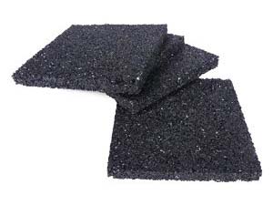 Rubber protection pads for decking joists