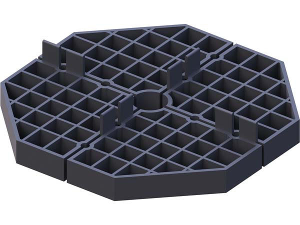 Support pad for 16 mm high terrace tiles