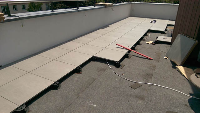 Terrace repair with ventilated terraces technology