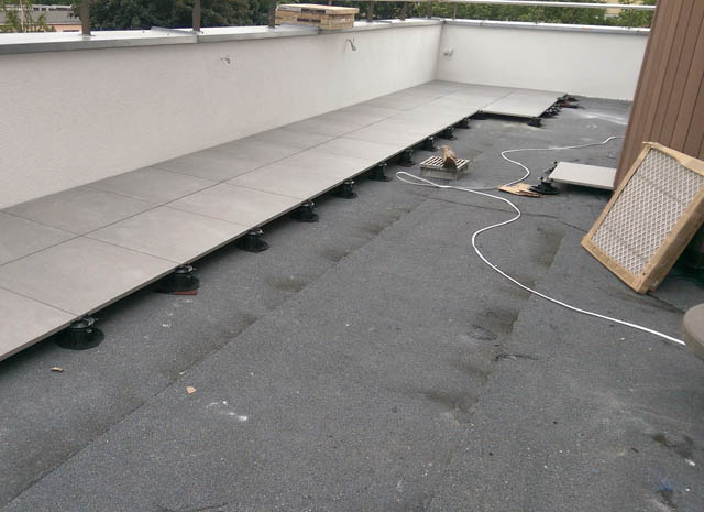 Terrace repair with ventilated terraces technology