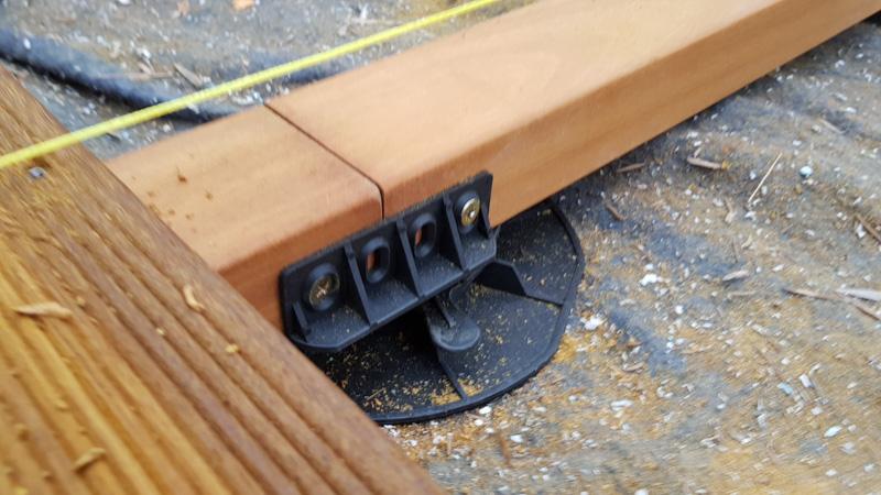 Terrassenlager Balken Adapter für Holzbalken