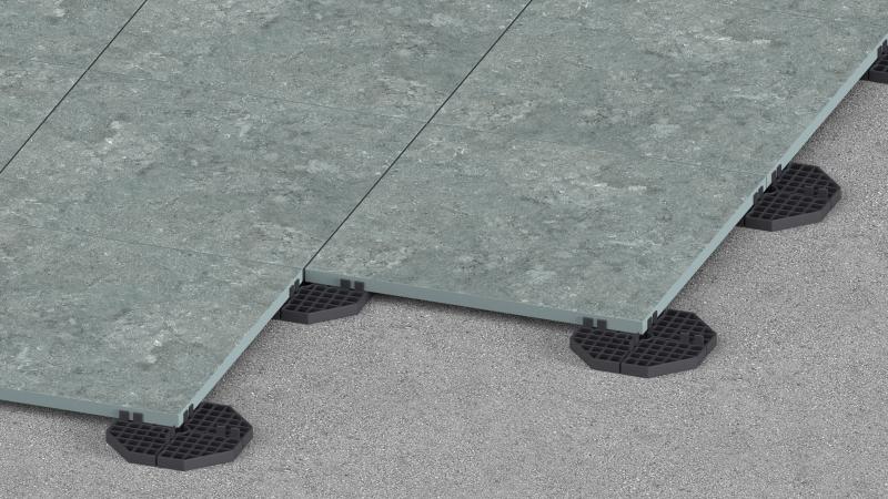 Modular pads for terrace tiles 60x60
