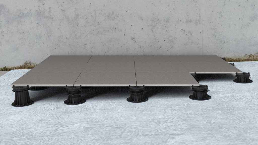 adjustable pedestals with a self-leveling head - adjustable system