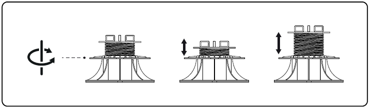 how to change the height of the adjustable terrace pedestal